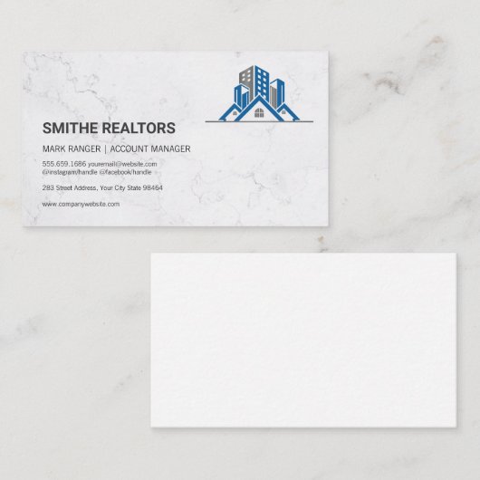 Logo für Immobilien-Anwesen Terminkarte (Vorne/Hinten)