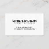 Logo für Immobilien | Hintergründe des Wohnsitzes Visitenkarte (Rückseite)