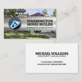 Logo für Immobilien | Hintergründe des Wohnsitzes Visitenkarte (Vorne/Hinten)