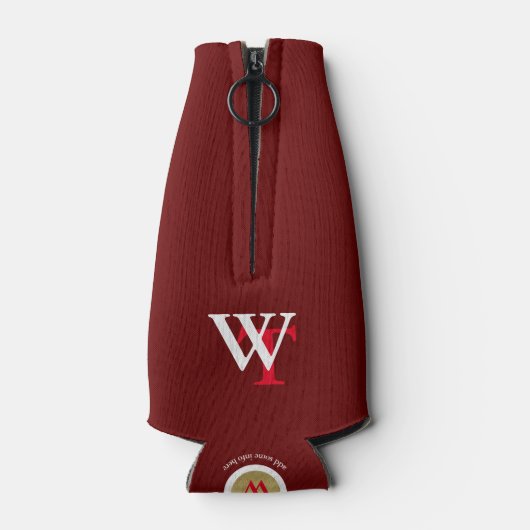 Logo für individuelles Bier (Name und Initialen) Flaschenkühler (Rückseite)