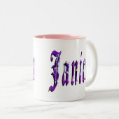 Logo für Janice, Zweifarbige Tasse (VorderseiteRechts)