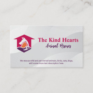 Logo für Katzen für Hunde   Wild Life Rescue Visitenkarte