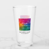 Logo für kleine Unternehmen hier Vorlage Bier Glas (Rückseite)