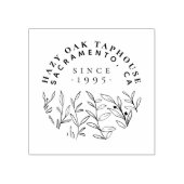 Logo für kleine Unternehmen | Niedliche Blätter un Gummistempel (Prägung)