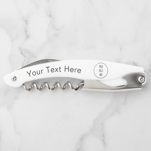 Logo für kleine Unternehmen + Text Kellnermesser (Rückseite)