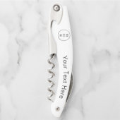 Logo für kleine Unternehmen + Text Kellnermesser (Vorderseite)