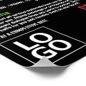 Logo für Kommunikation, Übersetzer und Dolmetscher Poster (Ecke)