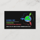 Logo für Kommunikation, Übersetzer und Dolmetscher Visitenkarte (Vorderseite)