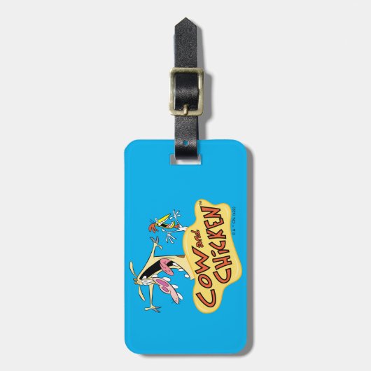 Logo für Kuh und Hühnchen Gepäckanhänger (Vorderseite vertikal)