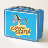 Logo für Kuh und Hühnchen Metall Brotdose (Vorderseite)