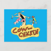 Logo für Kuh und Hühnchen Postkarte (Vorderseite)