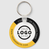 Logo für kundenspezifische gelbe Werbeaktion Schlüsselanhänger (Vorderseite)