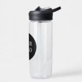 Logo für kundenspezifische Markenbezeichnungen Was Trinkflasche (Links)