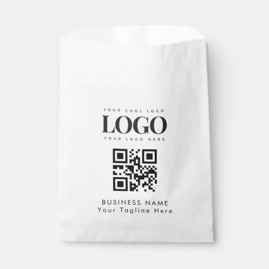 Logo für kundenspezifische Unternehmen QR-Code Pap Geschenktütchen (Vorderseite)
