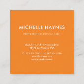 Logo für kundenspezifische Unternehmen Quadratische Visitenkarte (Rückseite)