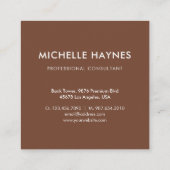 Logo für kundenspezifische Unternehmen Quadratische Visitenkarte (Rückseite)