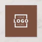 Logo für kundenspezifische Unternehmen Quadratische Visitenkarte (Vorderseite)