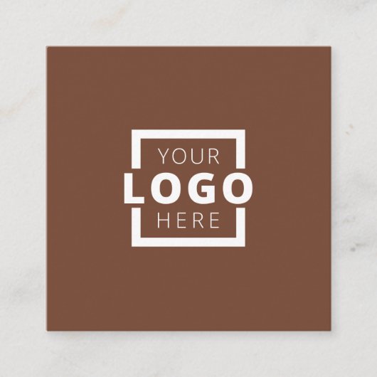 Logo für kundenspezifische Unternehmen Quadratische Visitenkarte (Vorderseite)