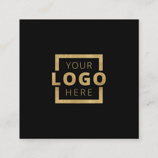 Logo für kundenspezifische Unternehmen Quadratische Visitenkarte (Vorderseite)
