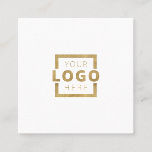 Logo für kundenspezifische Unternehmen Quadratische Visitenkarte (Vorderseite)