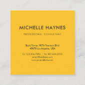 Logo für kundenspezifische Unternehmen Quadratische Visitenkarte (Rückseite)