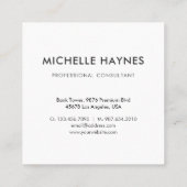 Logo für kundenspezifische Unternehmen Quadratische Visitenkarte (Rückseite)