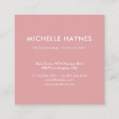 Logo für kundenspezifische Unternehmen Quadratische Visitenkarte (Rückseite)