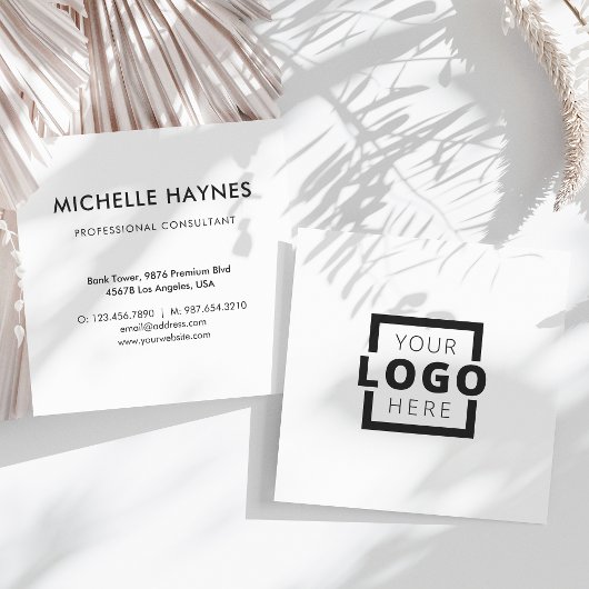 Logo für kundenspezifische Unternehmen Quadratische Visitenkarte