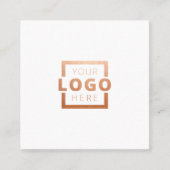 Logo für kundenspezifische Unternehmen Quadratische Visitenkarte (Vorderseite)