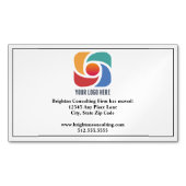 Logo für kundenspezifische Unternehmen Unser Büro  Magnetische Visitenkarte (Vorderseite)