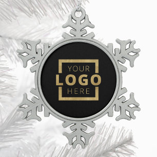 Logo für kundenspezifische Unternehmen Weihnachte Schneeflocken Zinn-Ornament