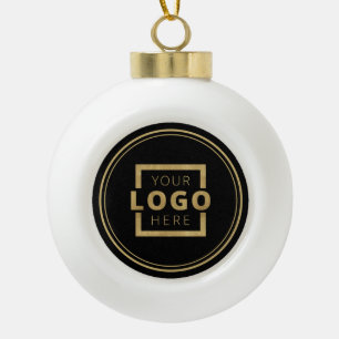 Logo für kundenspezifische Unternehmen Weihnachten Keramik Kugel-Ornament