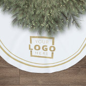 Logo für kundenspezifische Unternehmen Weihnachten Polyester Weihnachtsbaumdecke