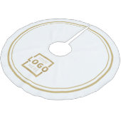 Logo für kundenspezifische Unternehmen Weihnachten Polyester Weihnachtsbaumdecke (Schrägansicht)