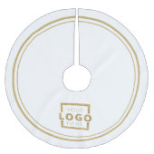 Logo für kundenspezifische Unternehmen Weihnachten Polyester Weihnachtsbaumdecke (Vorderseite)