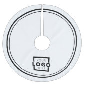 Logo für kundenspezifische Unternehmen Weihnachten Polyester Weihnachtsbaumdecke (Vorderseite)