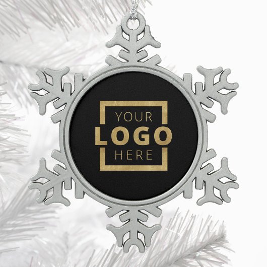 Logo für kundenspezifische Unternehmen Weihnachten Schneeflocken Zinn-Ornament