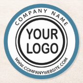 Logo für kundenspezifische Werbeaktion Runder Pappuntersetzer (Vorderseite)