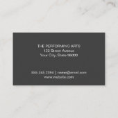 Logo für künstlerische Performance Visitenkarte (Rückseite)
