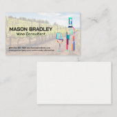 Logo für künstlerisches Glas | Weinberg Visitenkarte (Vorne/Hinten)