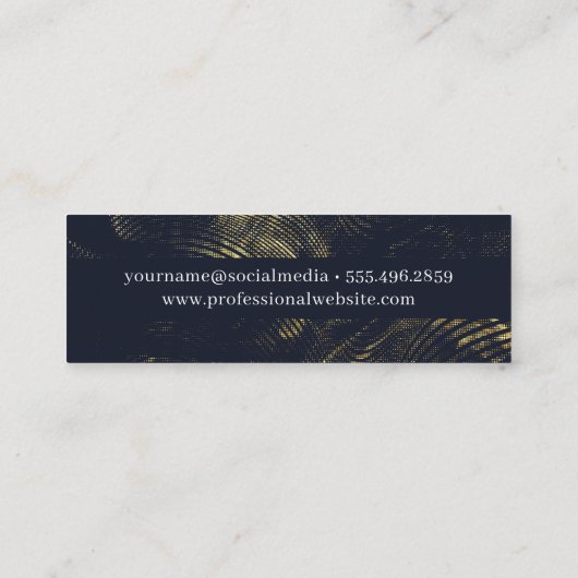 Logo für Künstlermarken | Halftone Abstrakt Hinter Mini Visitenkarte (Rückseite)