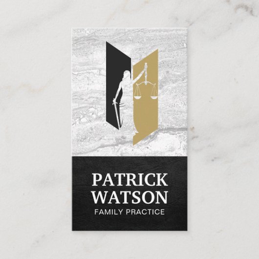 Logo für Lady Law Justice | Rechtsanwältin Visitenkarte (Vorderseite)