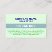 Logo für Landschaften und Pflegedienste Visitenkarte (Rückseite)