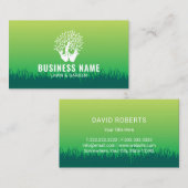 Logo für Landschaften und Rasenpflege Visitenkarte (Vorne/Hinten)