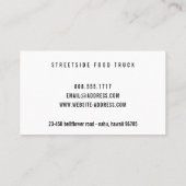 Logo für Lebensmittelfahrzeuge Visitenkarte (Rückseite)