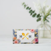 Logo für Lebensmittelzusatzstoffe | Farbige Blume Visitenkarte (Stehend Vorderseite)