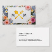 Logo für Lebensmittelzusatzstoffe | Farbige Blume Visitenkarte (Vorne/Hinten)