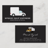 Logo für Lieferwagen-Treiber Visitenkarte (Vorne/Hinten)