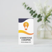 Logo für "Light Bulle Rocket" | Wave Design Busine Visitenkarte (Stehend Vorderseite)