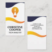 Logo für "Light Bulle Rocket" | Wave Design Busine Visitenkarte (Vorne/Hinten)